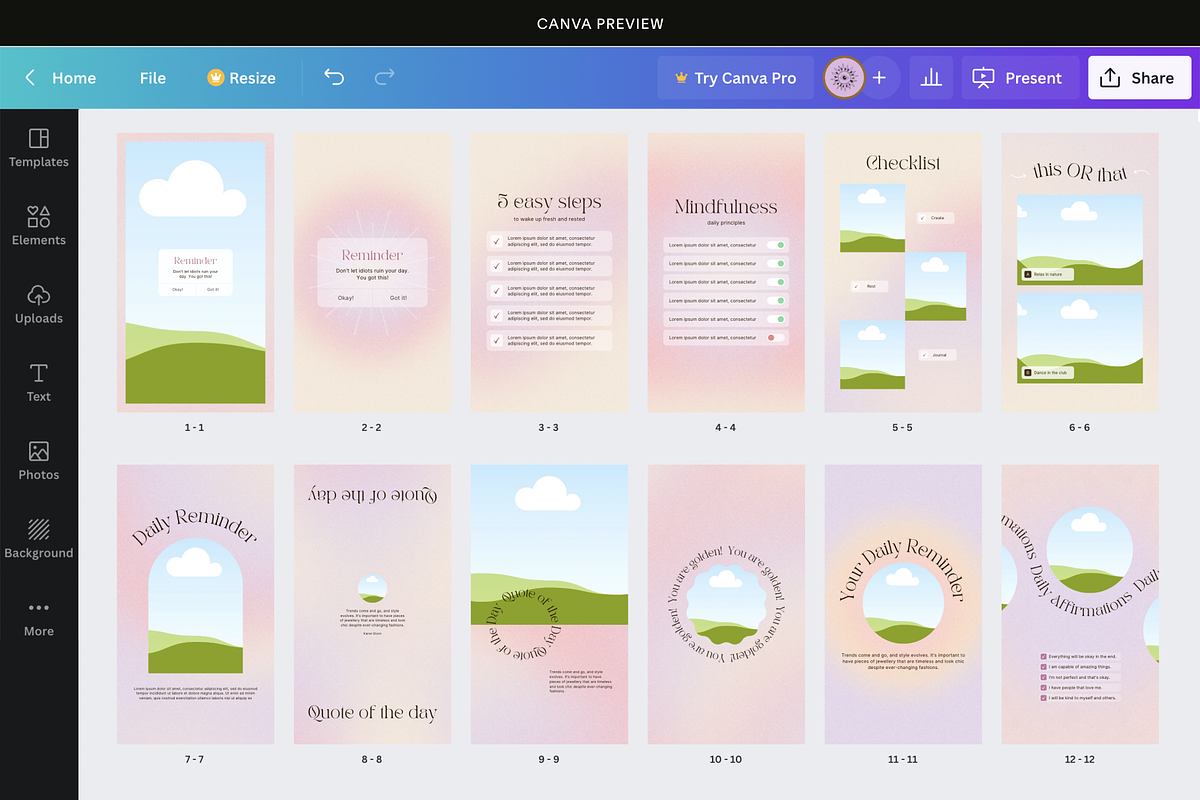 50 Pink Instagram Gradient Stories, a Social Media Template by Studio K (Photo 6 of 8)