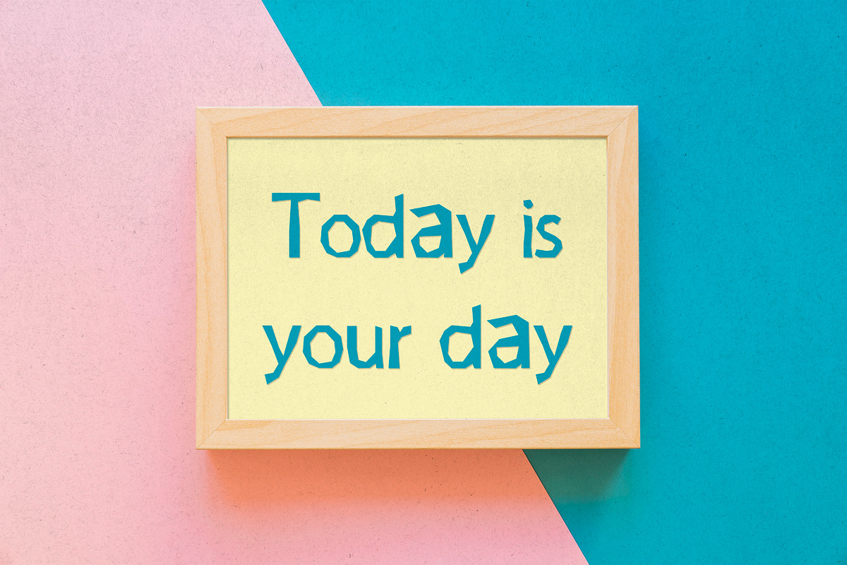 Cut It! Playful & cute cutout font, a Serif Font by Begin Again (Photo 2 of 8)