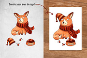 Corgi watercolor set, an Animal Illustration by Ekaterina Goncharova (Thumbnail 8 of 10)