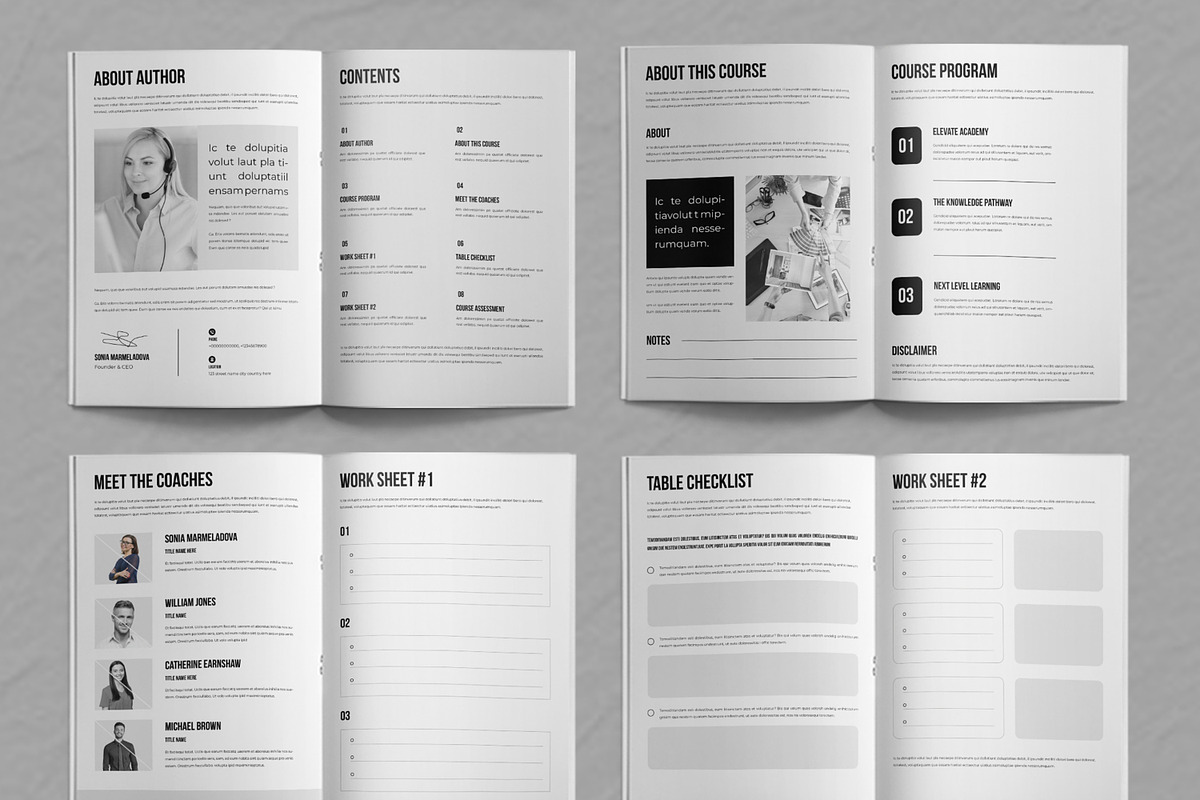 Course Workbook Template, a Brochure Template by ContestDesign (Photo 2 of 4)