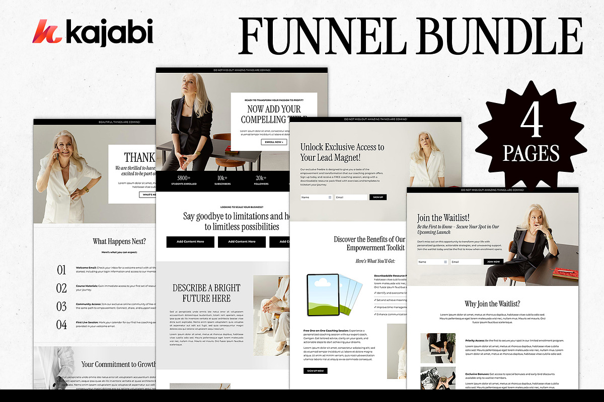 Kajabi Sales Funnel Template, a Landing Page Template by Altenne | Kajabi Designer (Photo 1 of 8)