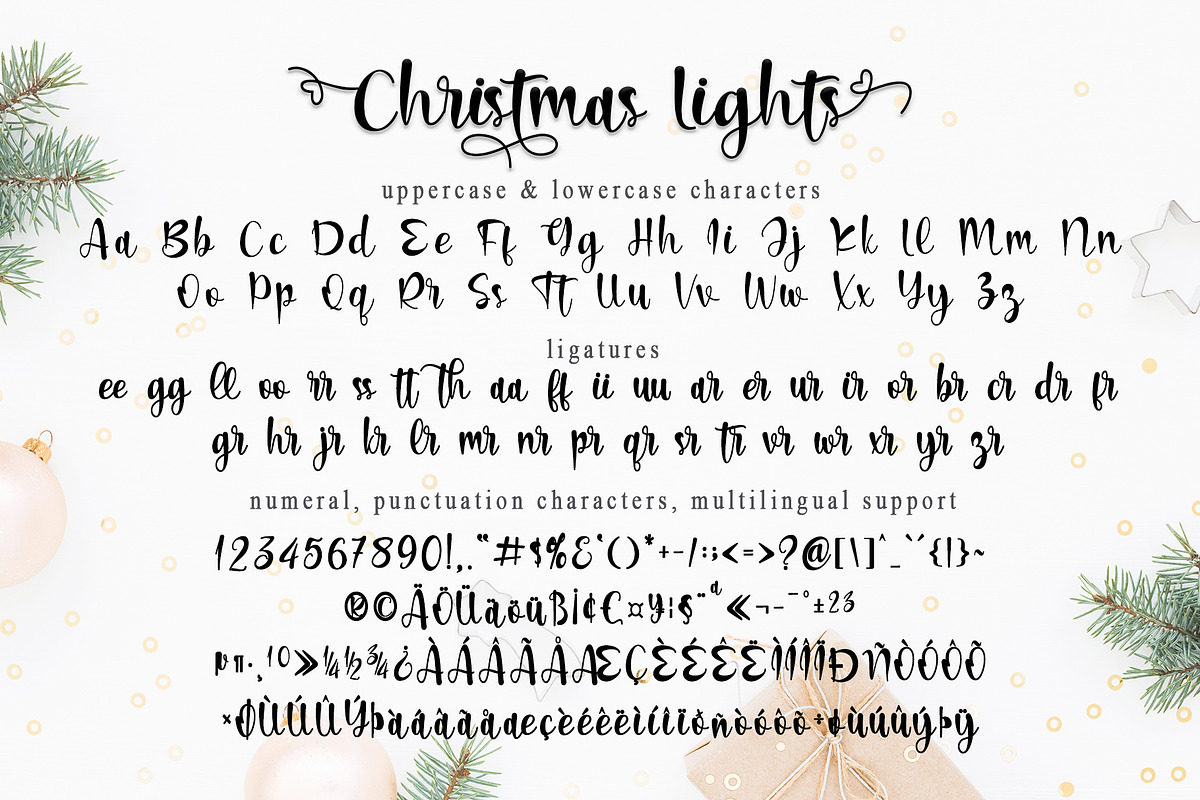 Christmas Lights, a Script Font by Letterara (Photo 9 of 10)