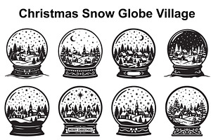 Festive Snow Globe Town Scenes