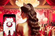 Quinceañera red Video Invite Canva, an Invitation Template by VM PARTYS  BY TAIRUMA (Thumbnail 6 of 9)