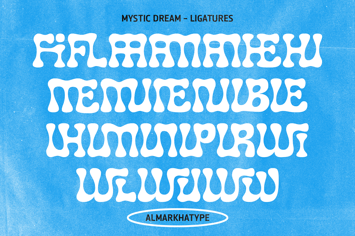 Mystic Dream – Retro Funky Font, a Sans Serif Font by Almarkhatype (Photo 11 of 11)