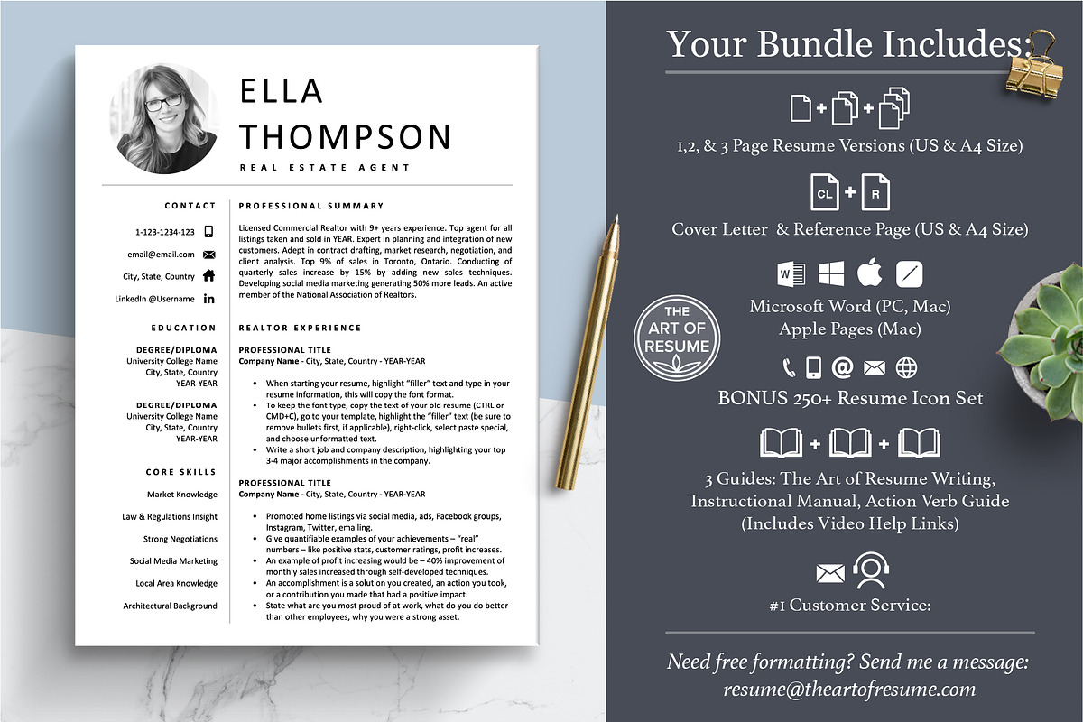 Resume CV Architect, Real Estate, a Resume Template by The Art of Resume (Photo 2 of 8)