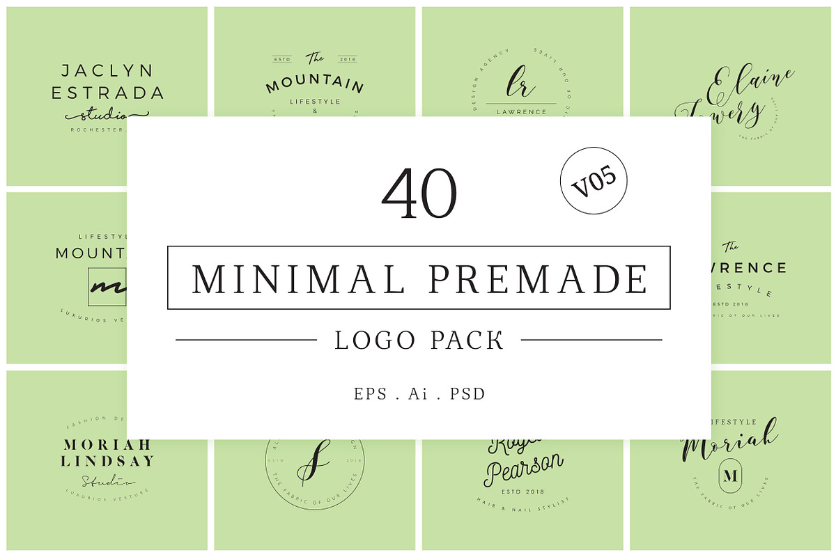 200 Minimal Premade Logo Bundle, a Branding & Logo Template by XpertgraphicD (Photo 47 of 60)