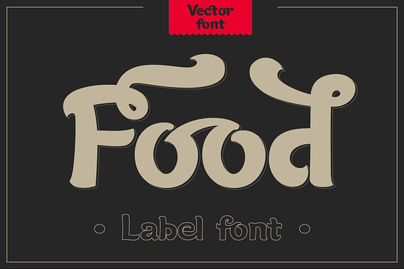 LabelFood font, vector letters preview 6
