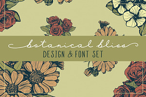 Botanical Bliss Design & Font Set