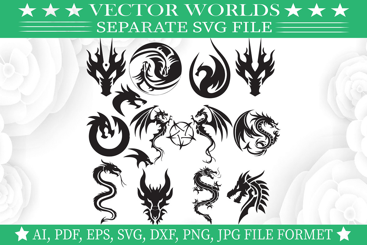 The Dragon Symbol SVG,The Dragon SVG, an Object Graphic by VectorWorlds (Photo 1 of 3)