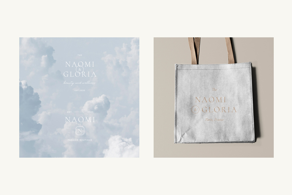 Naomi Minimal Logo Kit Ai,Eps,Psd, a Branding & Logo Template by Feel This (Photo 13 of 13)