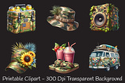 Camouflage Summer Sublimation Clipar, a Seasonal Illustration by RobertsArt (Thumbnail 7 of 7)