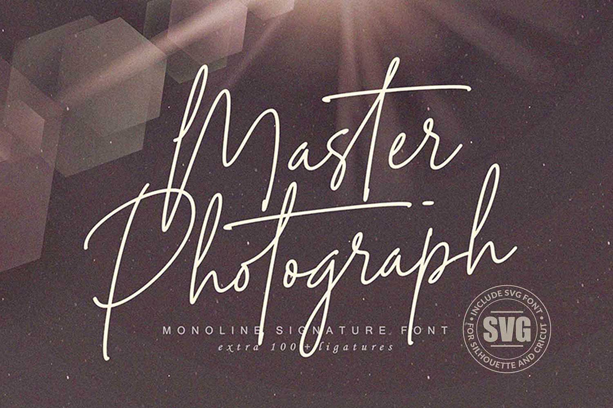 Master Photograph - Signature font, a Script Font by Subectype Studio (Photo 1 of 9)