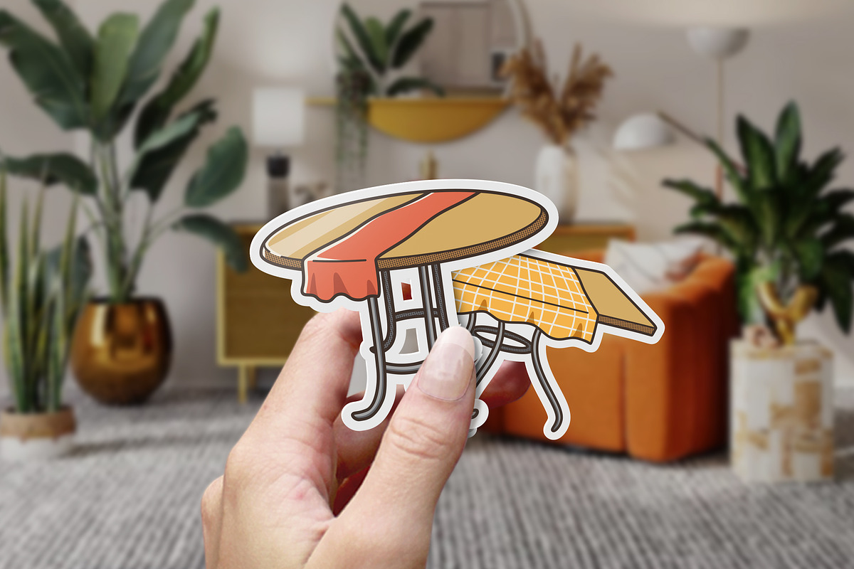 Set of wooden tables sticker design, a Graphic by Allmostudio (Photo 3 of 5)
