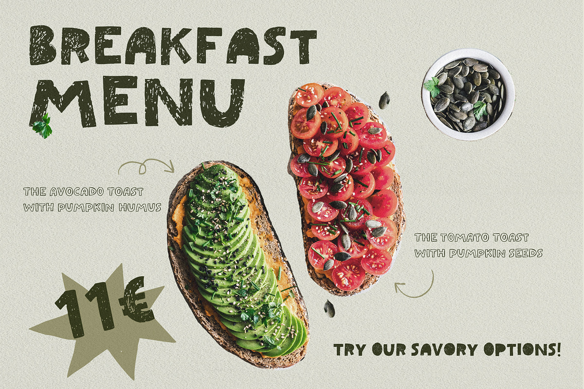 NEW DAY: CHUNKY PLAYFUL FONT TRIO, a Handwritten Font by Cute Atelier (Photo 4 of 13)