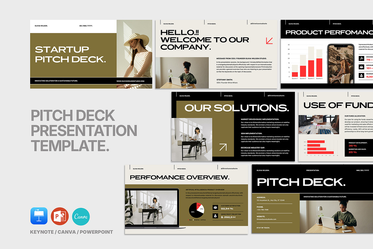 Pitch Deck Presentation, a Presentation Template by Occy Design (Photo 1 of 8)