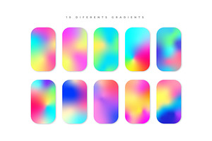 Holographic Gradients Pack X10