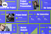 Blue Project Proposal Google Slide, a Presentation Template by graphicook (Thumbnail 1 of 4)