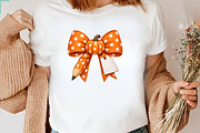 Personalized Fall Pumpkin Pencil Bow, a Seasonal Illustration by CraftArtStudio (Thumbnail 3 of 4)