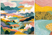 Colorful Cloudy Landscape, a Decorative Illustration by yahu88studio (Thumbnail 6 of 10)