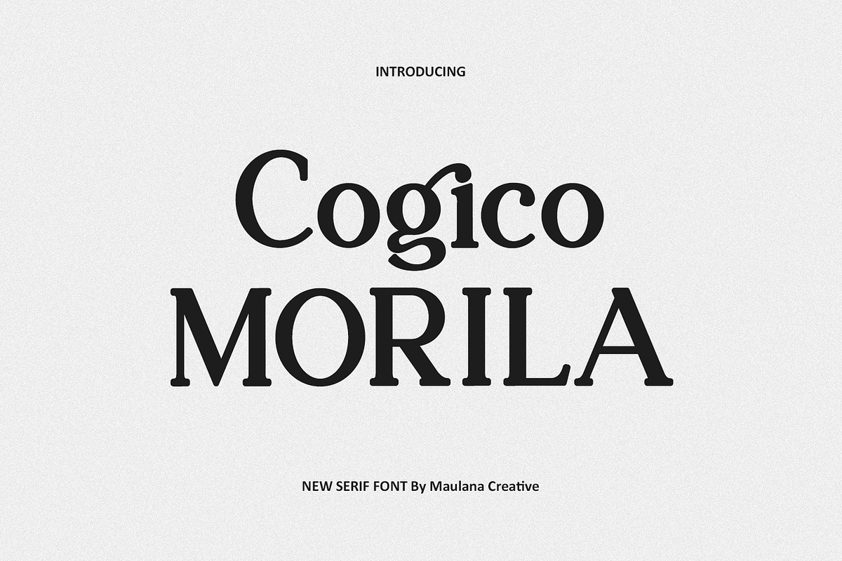 Cogico Morila Font Branding Serif, a Serif Font by Maulana Creative (Photo 1 of 7)
