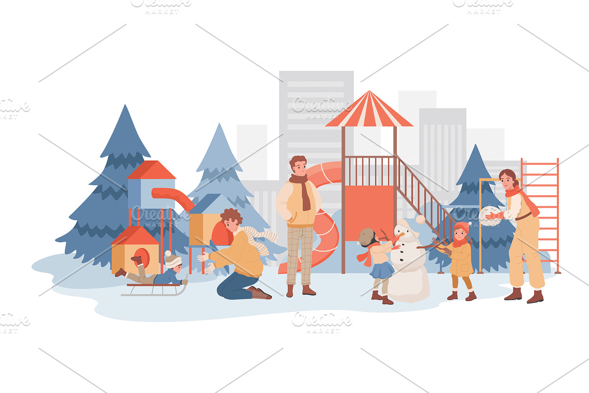 Parents spending time together with, an Education Illustration by Pavlo Plakhotia's Shop