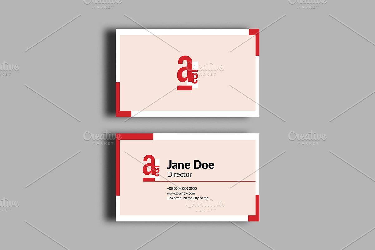 Simple Business Card Design, a Business Card Template by ClickPaint_Studio (Photo 1 of 3)