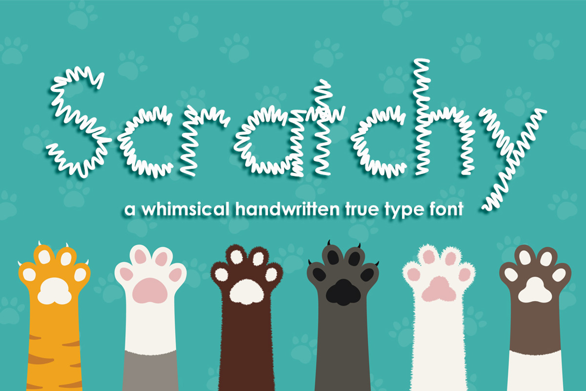 Scratchy Hand Drawn Font