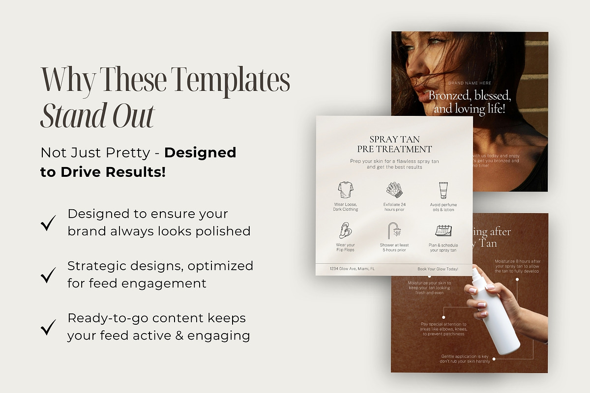 Spray Tan Instagram Post Templates, a Social Media Template by Design Lush Studio (Photo 5 of 7)