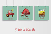 Watercolor Farm Animals patterns, a Pattern Graphic by watercolor kamill (Thumbnail 5 of 7)