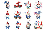 4th of July Gnome Clipart, a Seasonal Illustration by Design Market (Thumbnail 3 of 5)