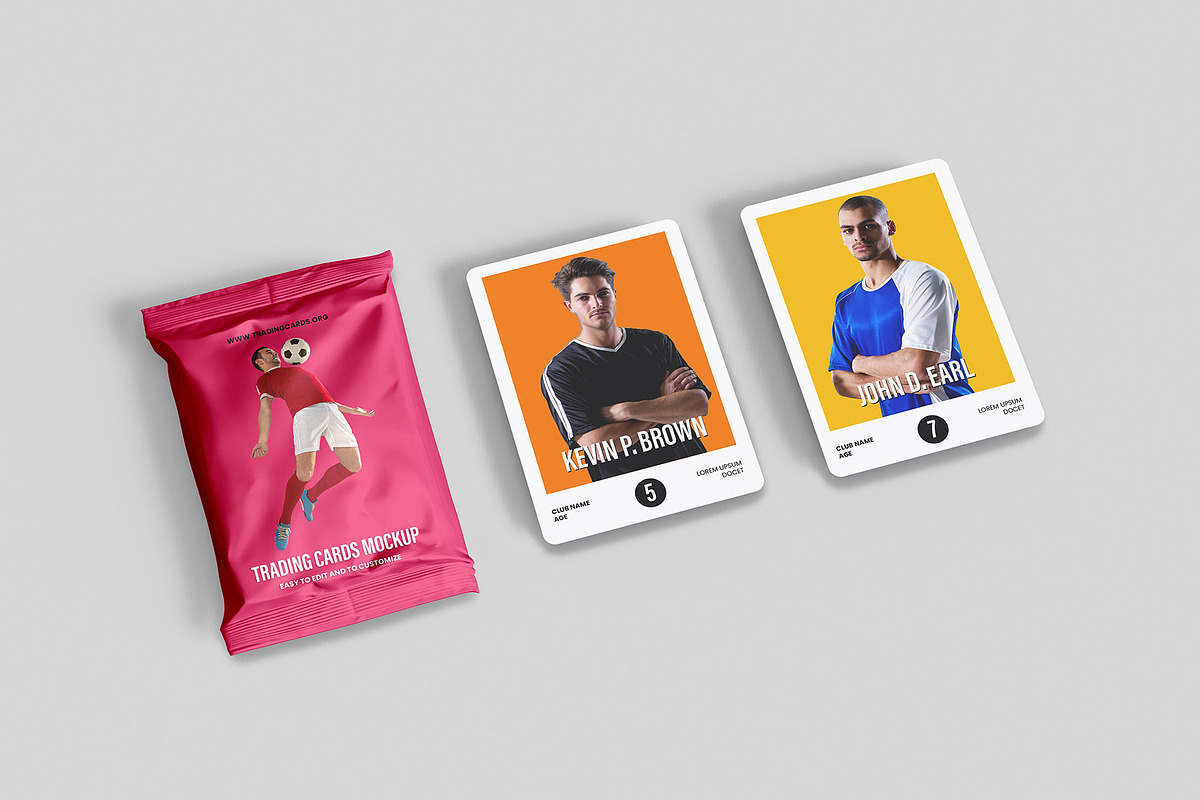 Trading Cards Mockup - 9 views, an Advertising Mockup by Illusiongraphic (Photo 2 of 19)