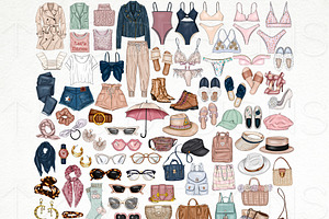 Fashion Items Clip Art Bundle