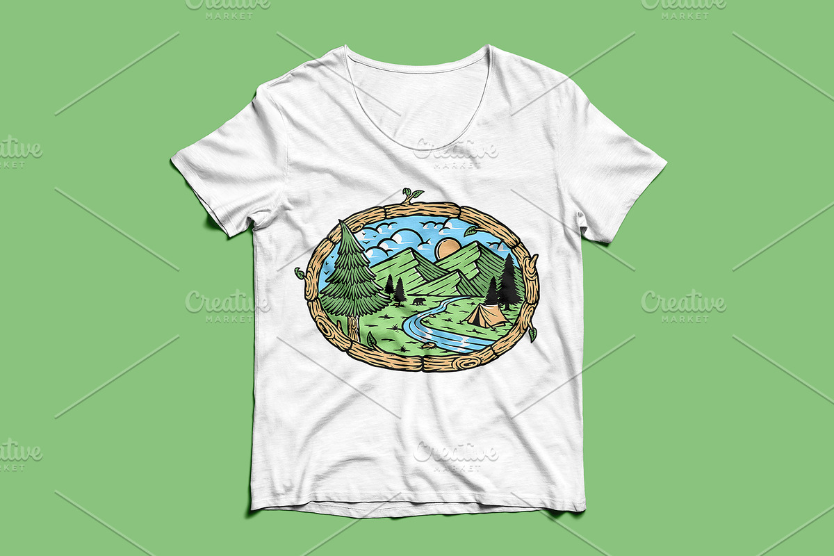 mountain view in the morning, a Seasonal Illustration by gunaonedesign (Photo 3 of 5)