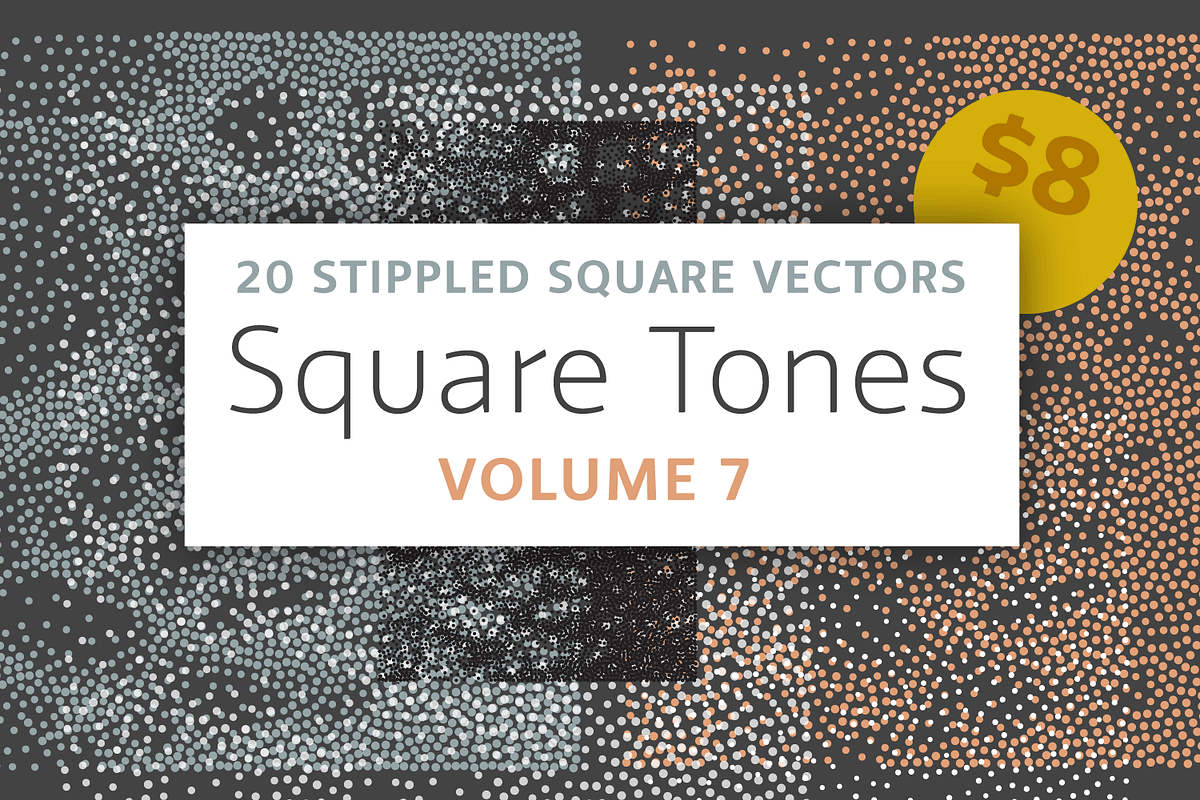 Square Tones Vol. 7 | Halftones, a Texture Graphic by invisiblelayer (Photo 1 of 5)