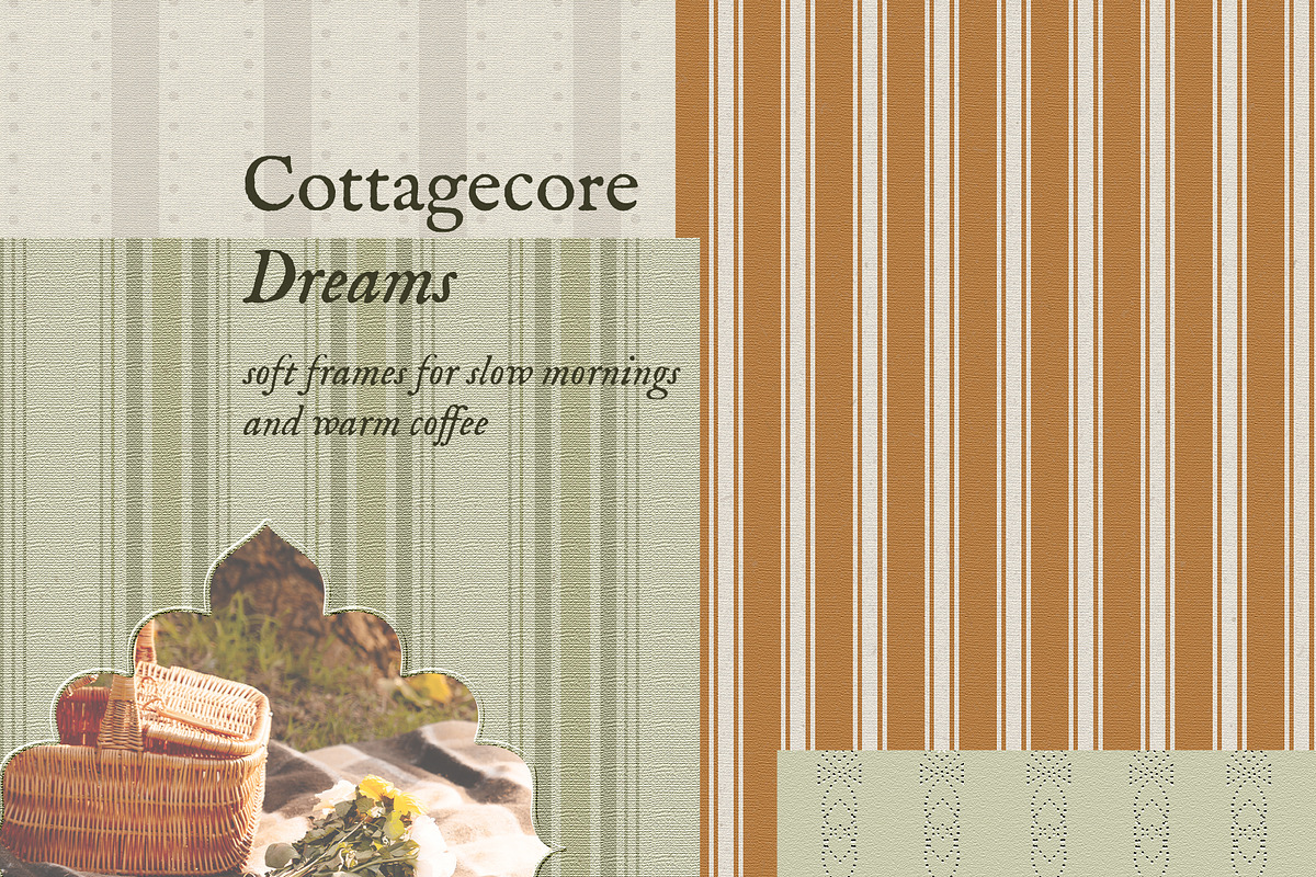 COTTAGECORE Embossed Papers & Frames, a Background Graphic by Madiwaso (Photo 2 of 10)