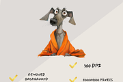 QUIRKY DOG FRIENDS CLIPART PACK, an Animal Illustration by Daring Digies (Thumbnail 6 of 7)