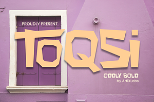 TOQSI Bold Quirky Geometric Typeface