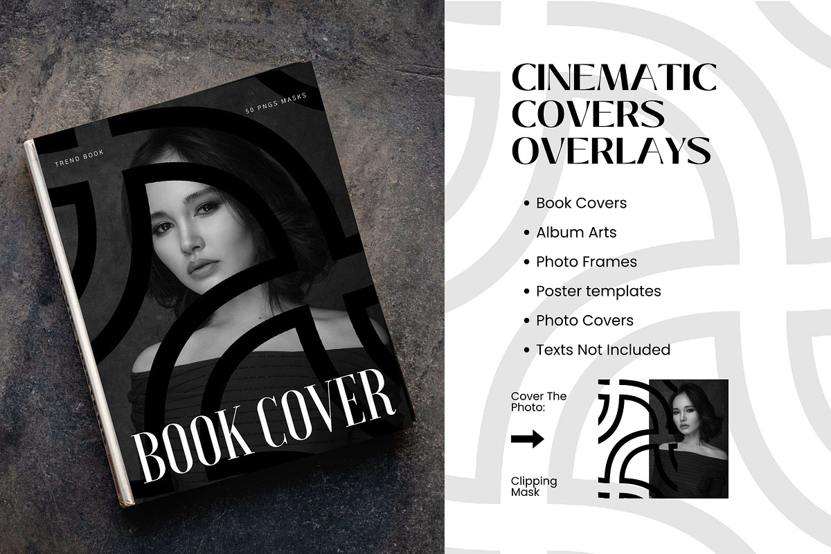 50 Cinematic Cover Overlays Clip Mask