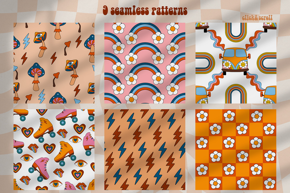 Groovy. Retro collection, an Illustration by EasyArt (Photo 7 of 9)