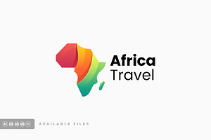 Africa Travel Gradient Colorful Logo, a Branding & Logo Template by ivan_artnivora