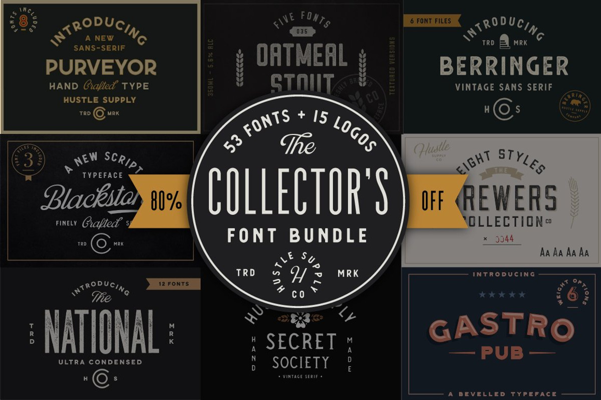 Massive Sale | 4 Bundles in 1!, a Font by Hustle Supply Co. (Photo 4 of 9)