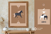 Boho Christmas horses and unicorns, an Object Graphic by yttadesign (Thumbnail 4 of 15)
