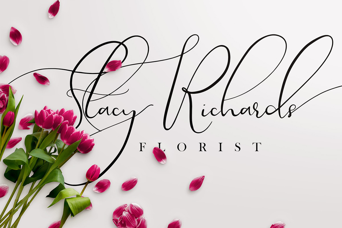 Theodoria Script Font, a Script Font by Creativeqube Design (Photo 11 of 16)