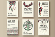 Set of boho ornament cards - vector, a Brochure Template by LineTale (Thumbnail 2 of 2)