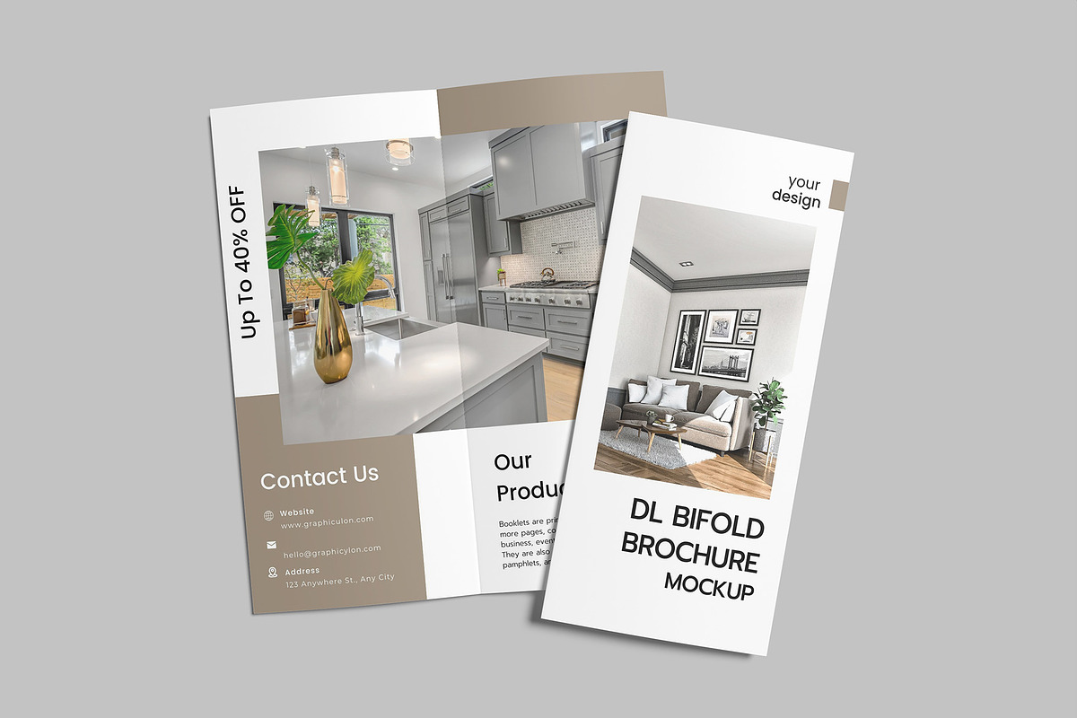 DL Bifold Brochure Mockup, a Brochure Template by Graphiculon (Photo 7 of 11)