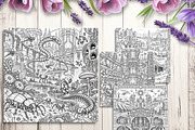 Alien Sci Fi Coloring Pages Bundle, a Brochure Template by LA Design (Thumbnail 6 of 10)