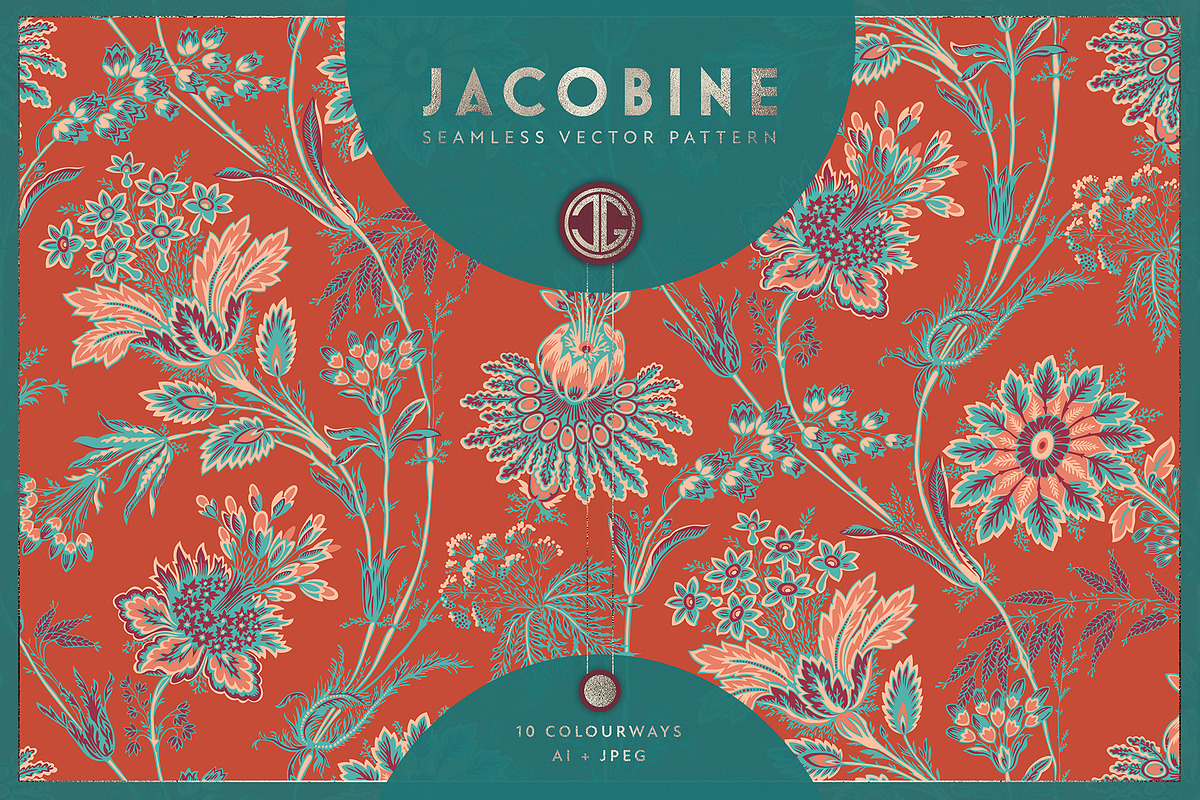 JACOBINE - Seamless Vector Pattern, a Pattern Graphic by C & G (Photo 1 of 5)