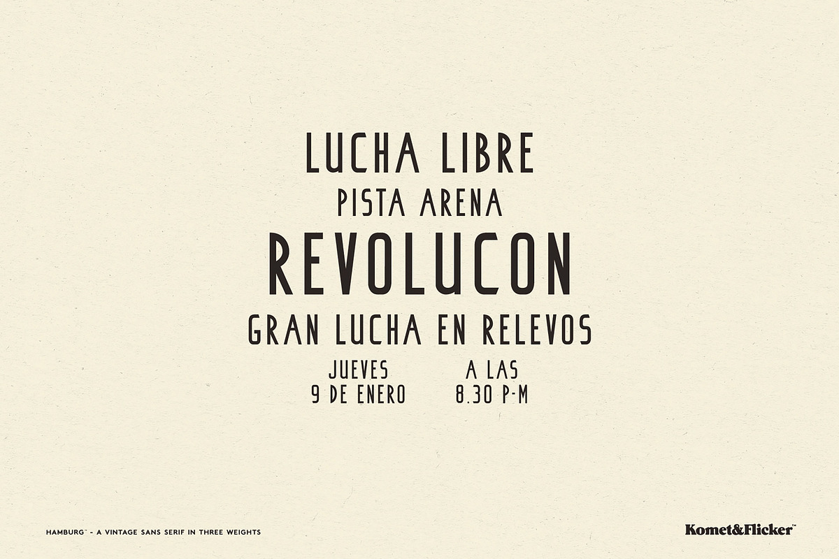 Hamburg - A Vintage Style Font, a Sans Serif Font by Komet & Flicker (Photo 3 of 13)