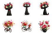 Black Pink Spring Clipart, an Illustration by CreationArt (Thumbnail 6 of 7)